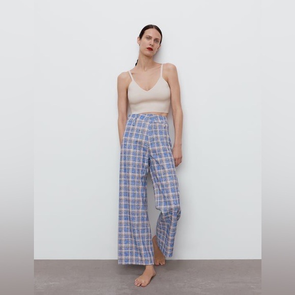 Zara High Waist Plaid Pants. Size XS - Picture 3 of 13